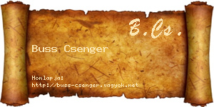 Buss Csenger névjegykártya